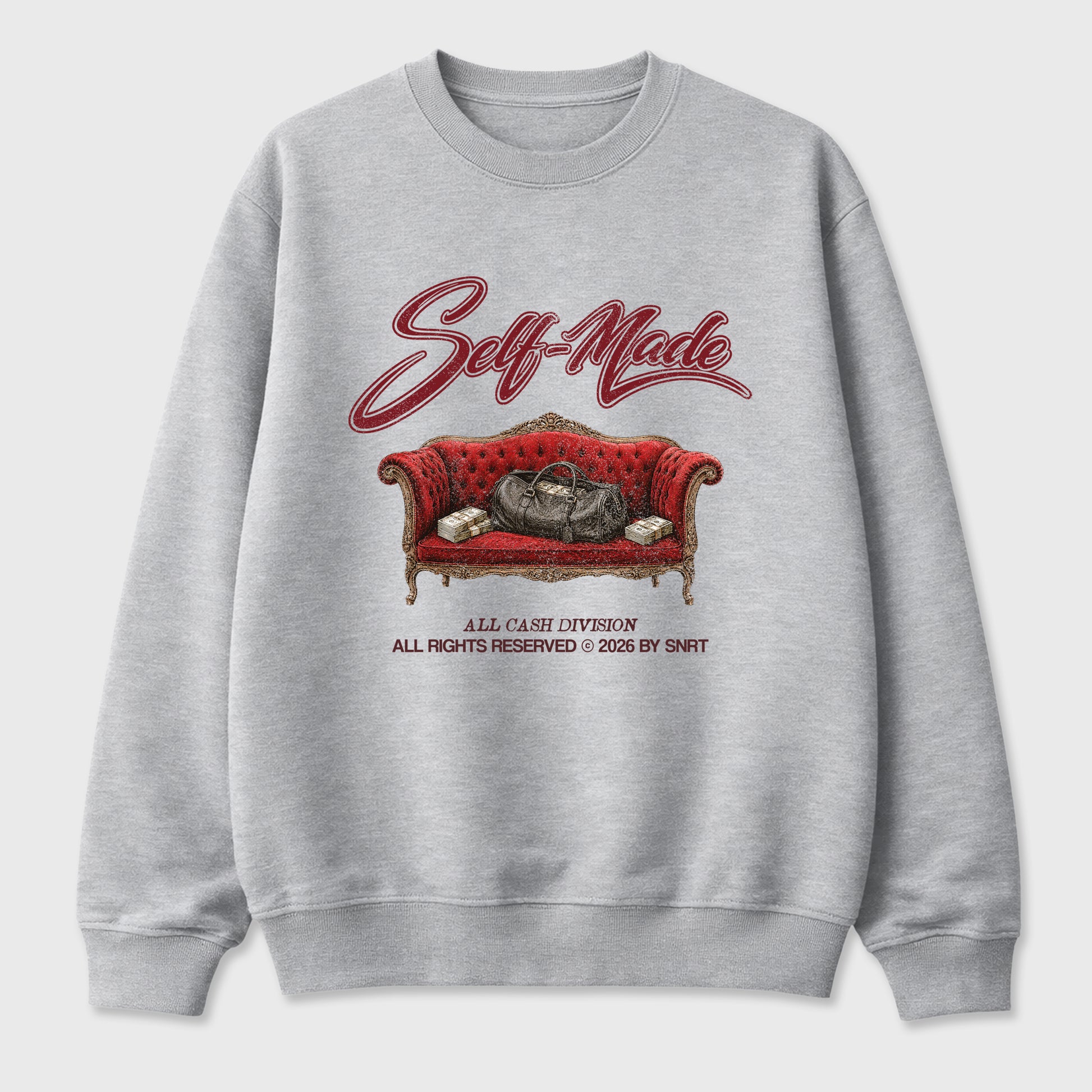Self Made Graphic T-Shirt sneaker match tee designed for the Air Jordan 3 Bin 23, featuring coordinated color options for a perfect streetwear match. Heather Grey 2 shirt.