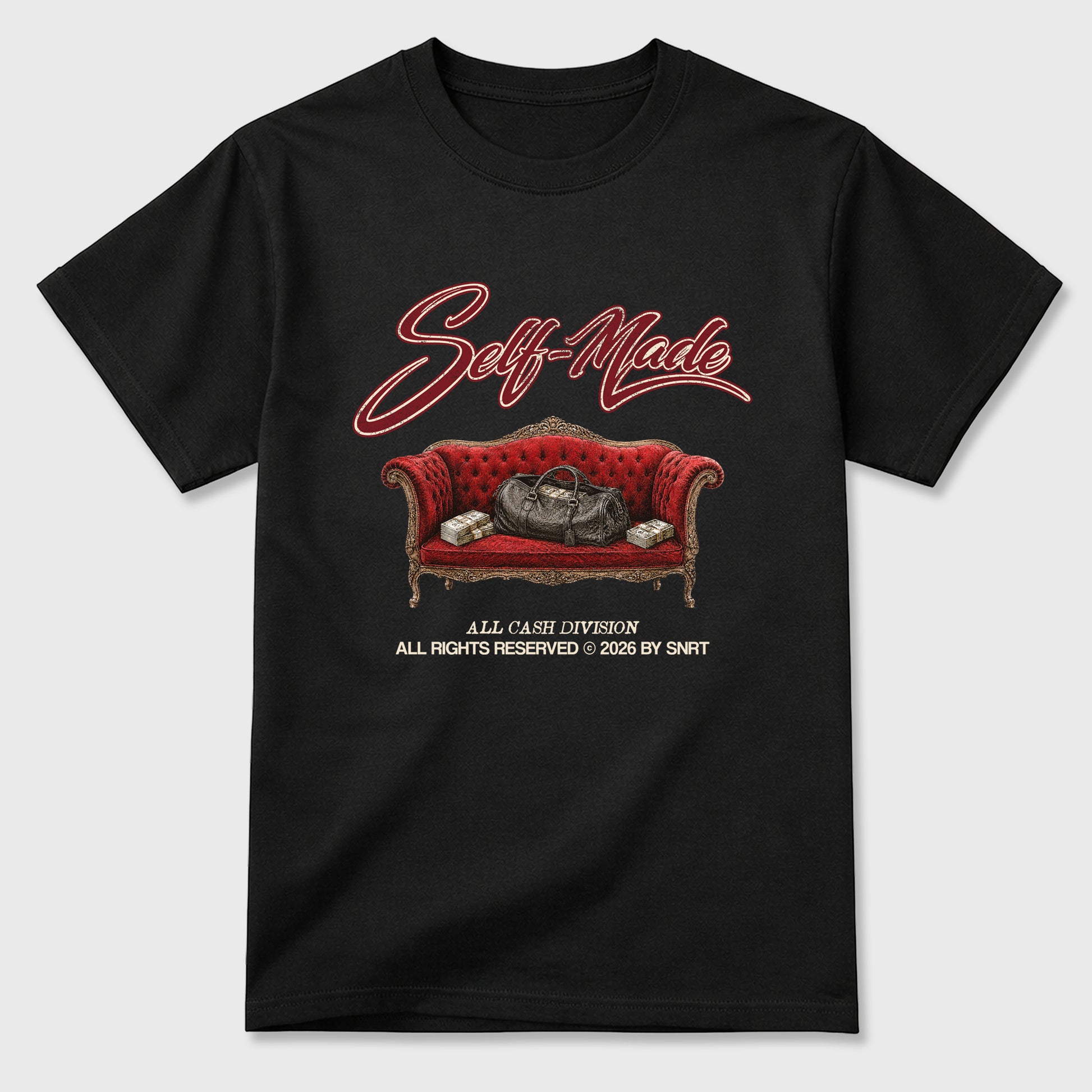 Self Made Graphic T-Shirt sneaker match tee designed for the Air Jordan 3 Bin 23, featuring coordinated color options for a perfect streetwear match. Black 2 shirt.