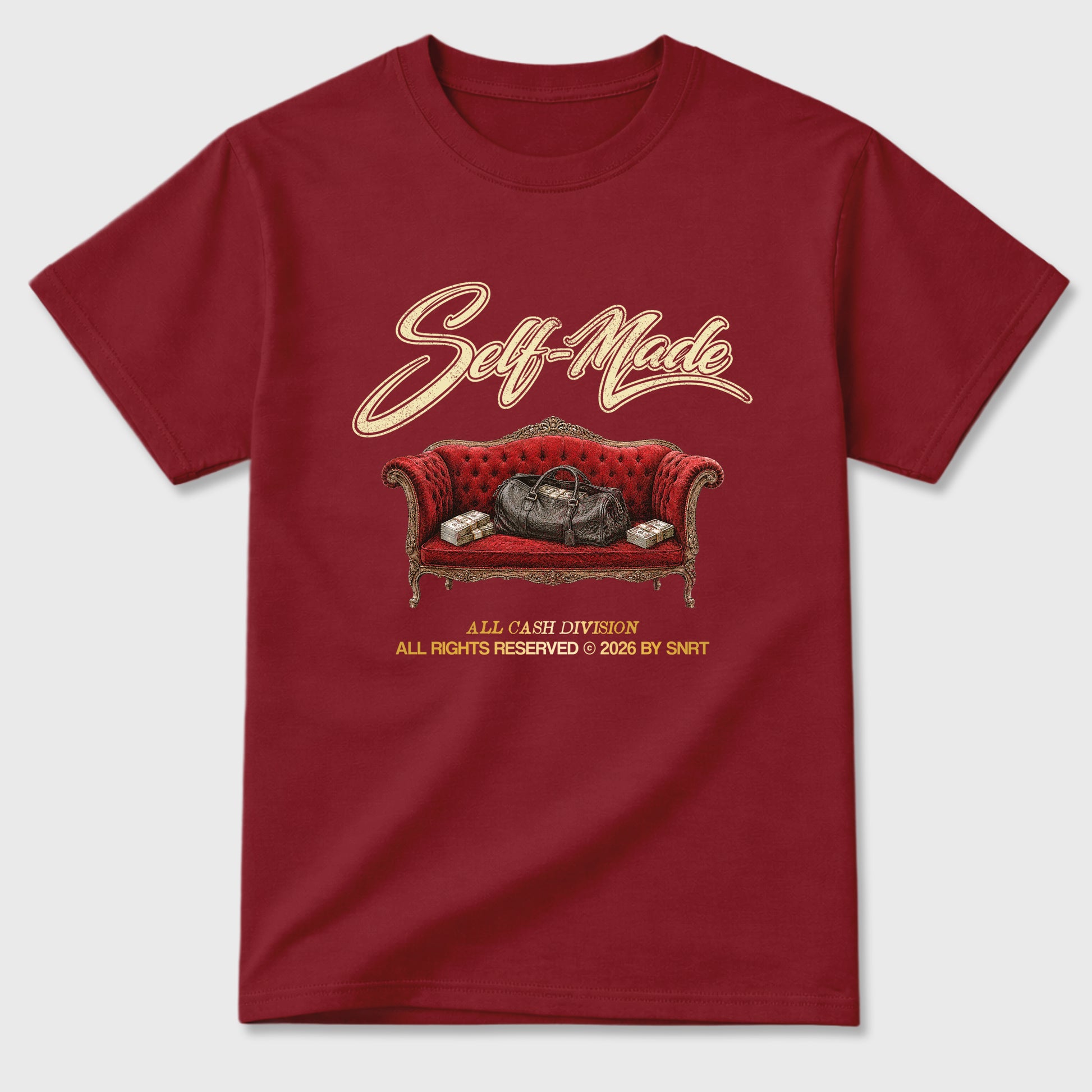Self Made Graphic T-Shirt sneaker match tee designed for the Air Jordan 3 Bin 23, featuring coordinated color options for a perfect streetwear match. Cardinal 2 shirt.