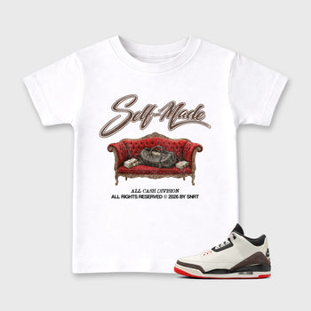 Sneaker match tees – Sneaker Tees To Match Air Jordan 3 World's Best Dad Shoes – Self Made Kids T-Shirt White 1