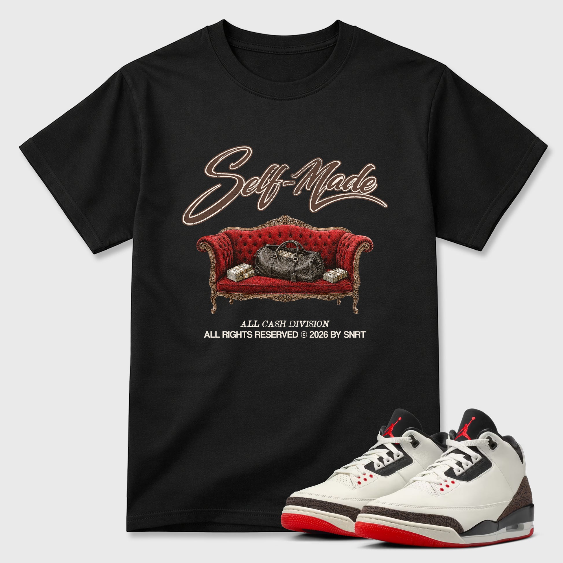 Sneaker match tees – Sneaker Tees To Match Air Jordan 3 World's Best Dad Shoes – Self Made Tee Black 1