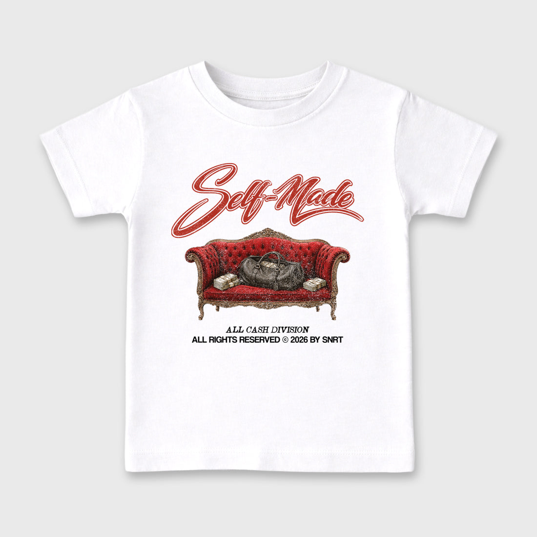 Sneaker match tees – Sneaker Tees To Match Air Jordan 4 Brick After Brick Shoes – Self Made Kids T-Shirt White 2