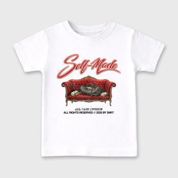 Sneaker match tees – Sneaker Tees To Match Air Jordan 4 Brick After Brick Shoes – Self Made Kids T-Shirt White 2