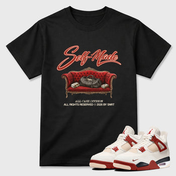 Sneaker match tees – Sneaker Tees To Match Air Jordan 4 Brick After Brick Shoes – Self Made Tee Black 1