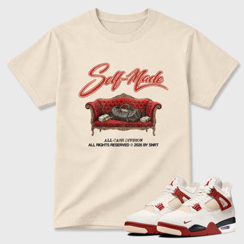 Sneaker match tees – Sneaker Tees To Match Air Jordan 4 Brick After Brick Shoes – Self Made Tee Natural 1