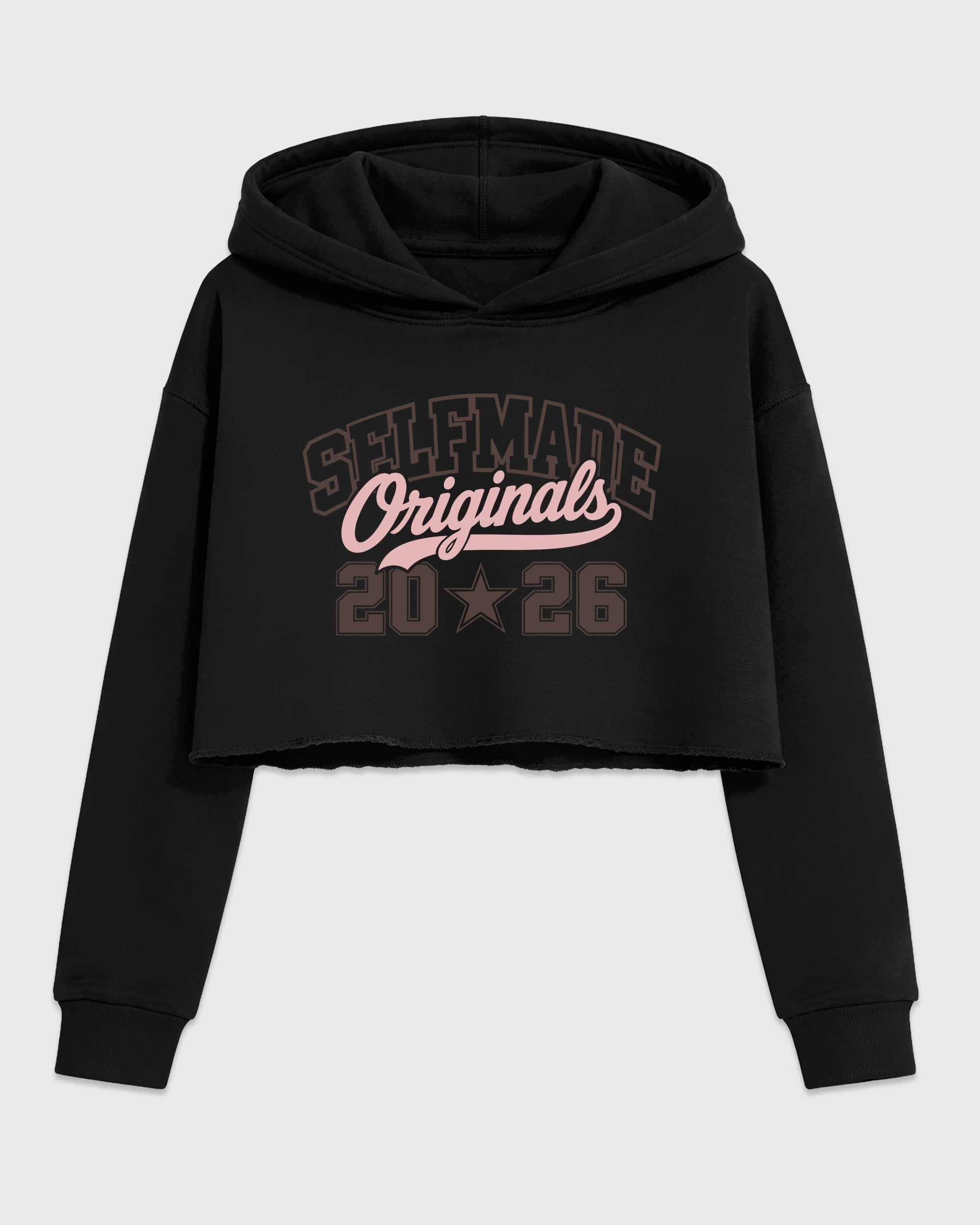 Self Made Originals Women’s Graphic Crop Tee featuring original streetwear artwork designed to match the Air Jordan 3 Fireside. Black 2 Crop Tee.