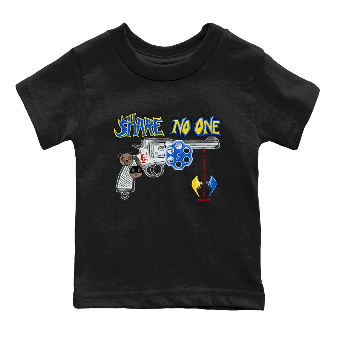 1s Travis Scott Canary shirt to match jordans Share No One sneaker tees Air Jordan 1 Travis Scott Canary SNRT sneaker release tees baby toddler Black 2 cotton Shirt