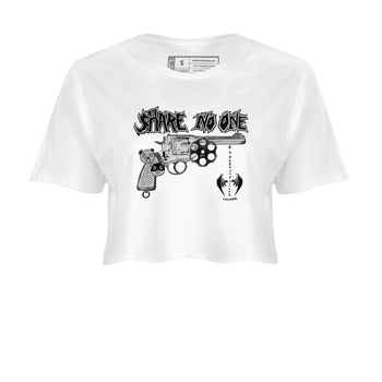 AJ1 Wolf Grey shirts to match jordans Share No One sneaker match tees Air Jordan 1 Wolf Grey SNRT Sneaker Tees streetwear brand White 2 crop tee