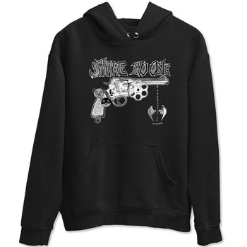 AJ1 Wolf Grey shirts to match jordans Share No One sneaker match tees Air Jordan 1 Wolf Grey SNRT Sneaker Tees streetwear brand Black 2 unisex cotton tee