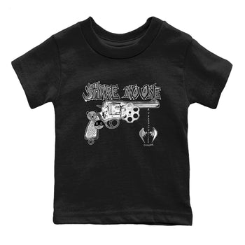 AJ1 Wolf Grey shirts to match jordans Share No One sneaker match tees Air Jordan 1 Wolf Grey SNRT Sneaker Tees streetwear brand Baby and Youth Black 2 cotton tee