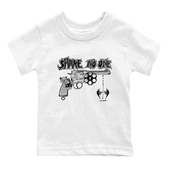 AJ1 Wolf Grey shirts to match jordans Share No One sneaker match tees Air Jordan 1 Wolf Grey SNRT Sneaker Tees streetwear brand Baby and Youth White 2 cotton tee