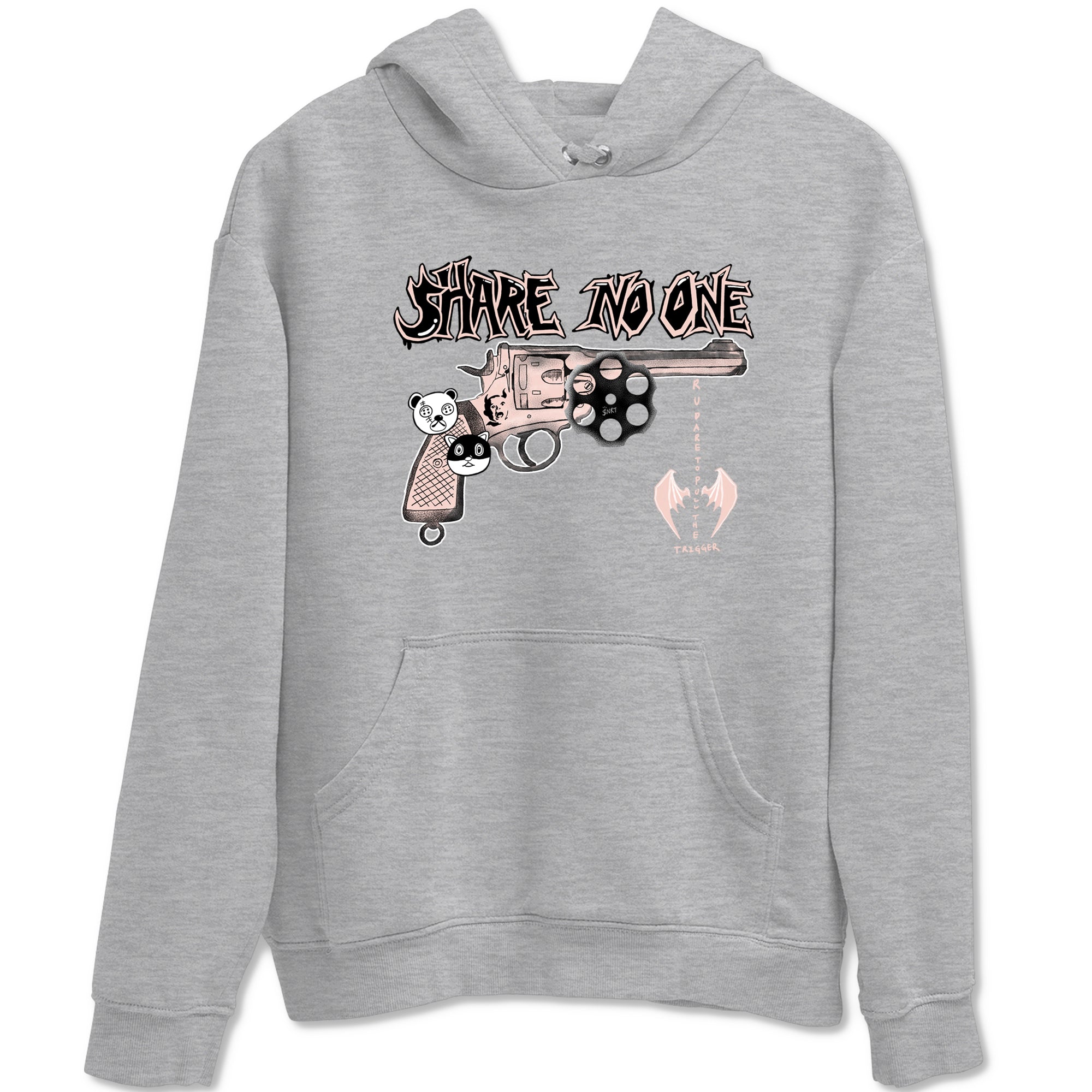 11s Legend Pink shirt to match jordans Share No One sneaker tees Air Jordan 11 Legend Pink SNRT Sneaker Release Tees unisex cotton Heather Grey 2 crew neck shirt
