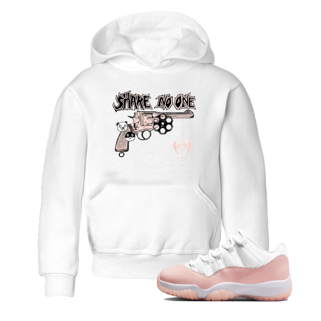 11s Legend Pink shirt to match jordans Share No One sneaker tees Air Jordan 11 Legend Pink SNRT sneaker release tees baby toddler White 1 cotton Shirt