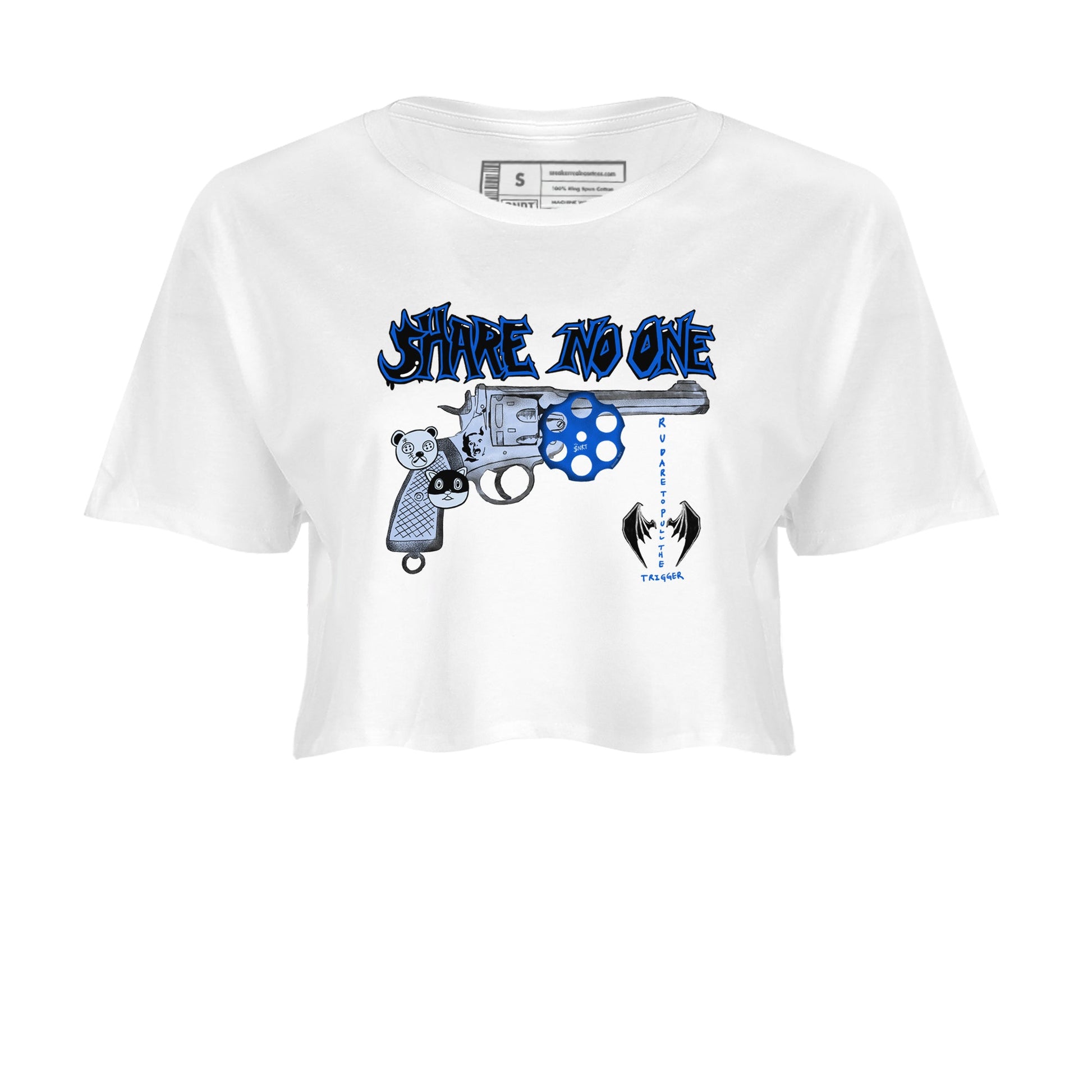 Air Jordan 11 Low Space shirt to match jordans Share No One sneaker tees Air Jordan 11 Low Space SNRT Sneaker Release Tees White 2 crop length shirt