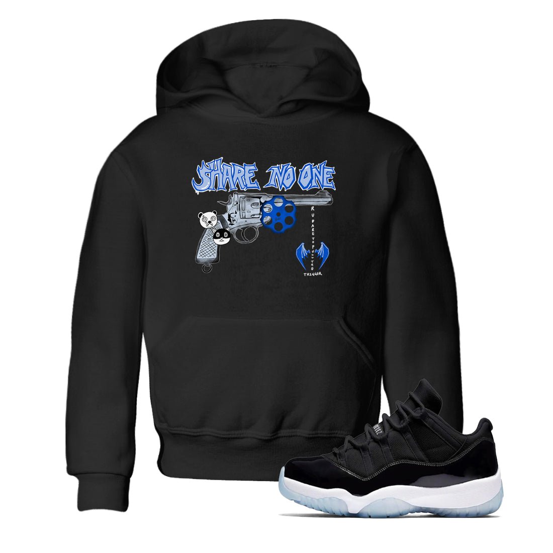 Air Jordan 11 Low Space shirt to match jordans Share No One sneaker tees Air Jordan 11 Low Space SNRT sneaker release tees baby toddler Black 1 cotton Shirt