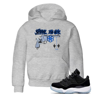 Air Jordan 11 Low Space shirt to match jordans Share No One sneaker tees Air Jordan 11 Low Space SNRT sneaker release tees baby toddler Heather Grey 1 cotton Shirt
