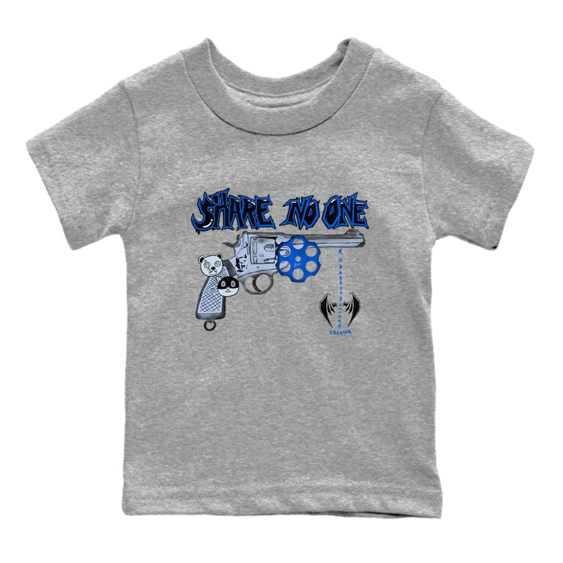 Air Jordan 11 Low Space shirt to match jordans Share No One sneaker tees Air Jordan 11 Low Space SNRT sneaker release tees baby toddler Heather Grey 2 cotton Shirt