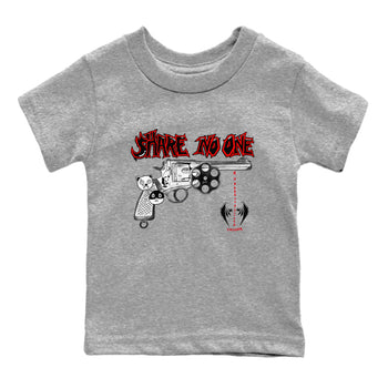 AJ12 Taxi Flip shirt to match jordans Share No One sneaker tees Air Jordan 12 Taxi Flip SNRT sneaker release tees baby toddler Heather Grey 2 cotton Shirt