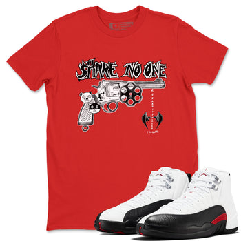 AJ12 Taxi Flip shirt to match jordans Share No One sneaker tees Air Jordan 12 Taxi Flip SNRT Sneaker Release Tees unisex cotton Red 1 crew neck shirt