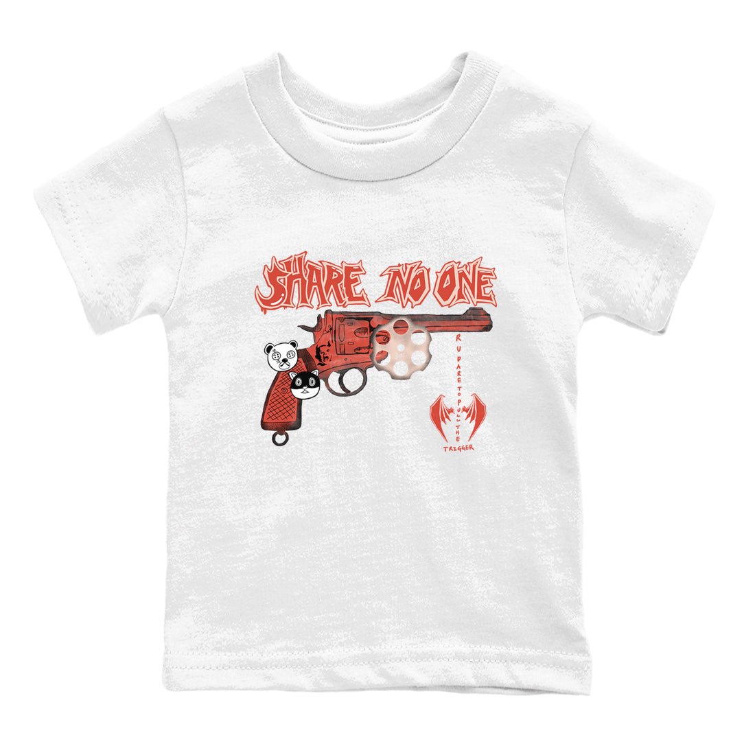 AJ13 Dune Red shirts to match jordans Share No One sneaker match tees Air Jordan 13 Dune Red SNRT Sneaker Tees streetwear brand Baby and Youth White 2 cotton tee