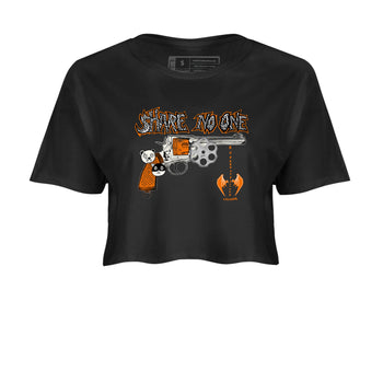 3s Georgia Peach shirt to match jordans Share No One sneaker tees Air Jordan 3 Georgia Peach SNRT Sneaker Release Tees Black 2 crop length shirt