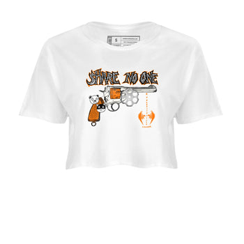 3s Georgia Peach shirt to match jordans Share No One sneaker tees Air Jordan 3 Georgia Peach SNRT Sneaker Release Tees White 2 crop length shirt