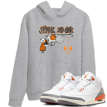 3s Georgia Peach shirt to match jordans Share No One sneaker tees Air Jordan 3 Georgia Peach SNRT Sneaker Release Tees unisex cotton Heather Grey 1 crew neck shirt