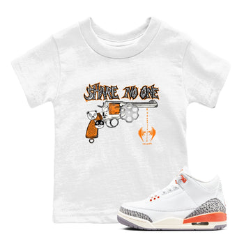 3s Georgia Peach shirt to match jordans Share No One sneaker tees Air Jordan 3 Georgia Peach SNRT sneaker release tees baby toddler White 1 cotton Shirt