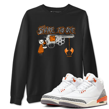 3s Georgia Peach shirt to match jordans Share No One sneaker tees Air Jordan 3 Georgia Peach SNRT Sneaker Release Tees unisex cotton Black 1 crew neck shirt