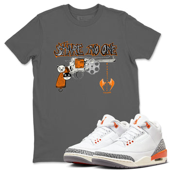 3s Georgia Peach shirt to match jordans Share No One sneaker tees Air Jordan 3 Georgia Peach SNRT Sneaker Release Tees unisex cotton Cool Grey 1 crew neck shirt