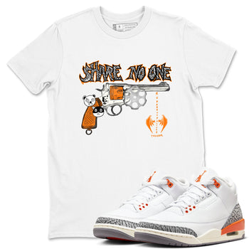 3s Georgia Peach shirt to match jordans Share No One sneaker tees Air Jordan 3 Georgia Peach SNRT Sneaker Release Tees unisex cotton White 1 crew neck shirt