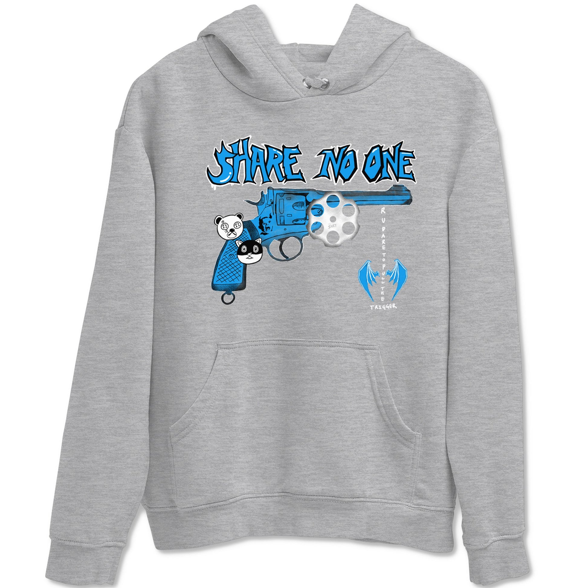 Air Jordan 4 Military Blue shirt to match jordans Share No One sneaker tees Air Jordan 4 Military Blue SNRT Sneaker Release Tees unisex cotton Heather Grey 2 crew neck shirt