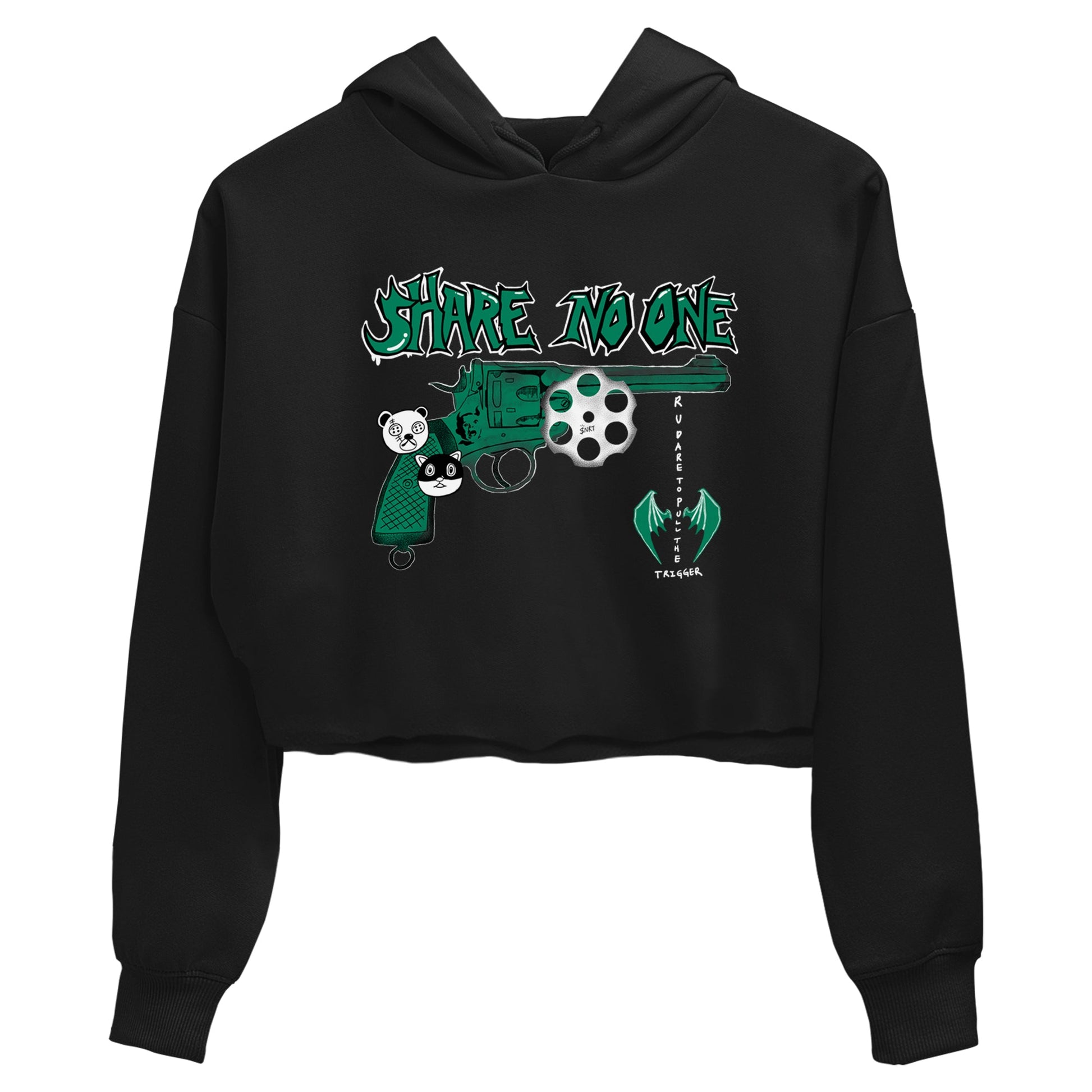 4s Oxidized Green shirts to match jordans Share No One sneaker match tees Air Jordan 4 Oxidized Green SNRT Sneaker Tees streetwear brand Black 2 crop tee