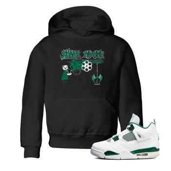 4s Oxidized Green shirts to match jordans Share No One sneaker match tees Air Jordan 4 Oxidized Green SNRT Sneaker Tees streetwear brand Baby and Youth Black 1 cotton tee