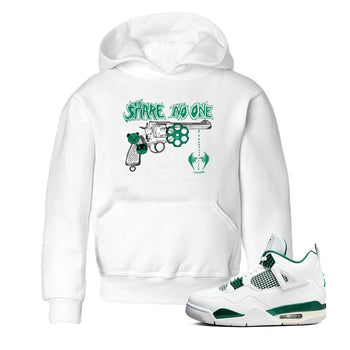 4s Oxidized Green shirts to match jordans Share No One sneaker match tees Air Jordan 4 Oxidized Green SNRT Sneaker Tees streetwear brand Baby and Youth White 1 cotton tee