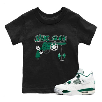 4s Oxidized Green shirts to match jordans Share No One sneaker match tees Air Jordan 4 Oxidized Green SNRT Sneaker Tees streetwear brand Baby and Youth Black 1 cotton tee