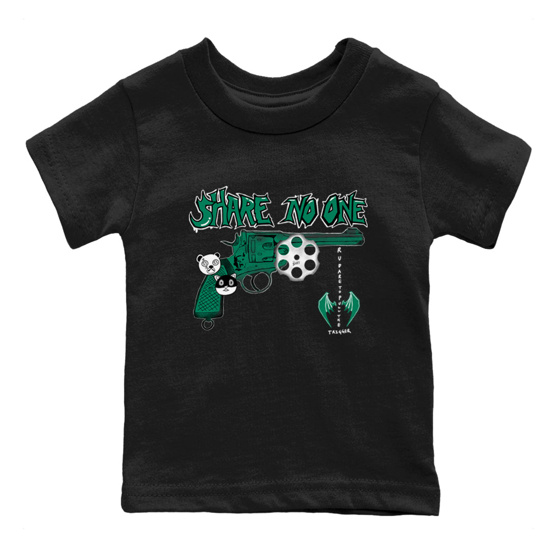 4s Oxidized Green shirts to match jordans Share No One sneaker match tees Air Jordan 4 Oxidized Green SNRT Sneaker Tees streetwear brand Baby and Youth Black 2 cotton tee