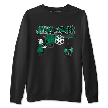 4s Oxidized Green shirts to match jordans Share No One sneaker match tees Air Jordan 4 Oxidized Green SNRT Sneaker Tees streetwear brand Black 2 unisex cotton tee