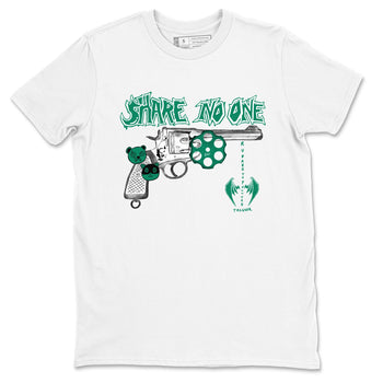 4s Oxidized Green shirts to match jordans Share No One sneaker match tees Air Jordan 4 Oxidized Green SNRT Sneaker Tees streetwear brand White 2 unisex cotton tee