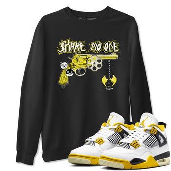 4s Vivid Sulfur shirt to match jordans Share No One sneaker tees Air Jordan 4 Vivid Sulfur SNRT Sneaker Release Tees unisex cotton Black 1 crew neck shirt