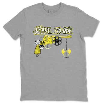 4s Vivid Sulfur shirt to match jordans Share No One sneaker tees Air Jordan 4 Vivid Sulfur SNRT Sneaker Release Tees unisex cotton Heather Grey 2 crew neck shirt