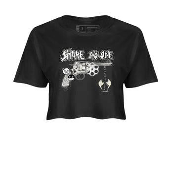 5s Sail shirt to match jordans Share No One sneaker tees Air Jordan 5 Sail SNRT Sneaker Release Tees Black 2 crop length shirt
