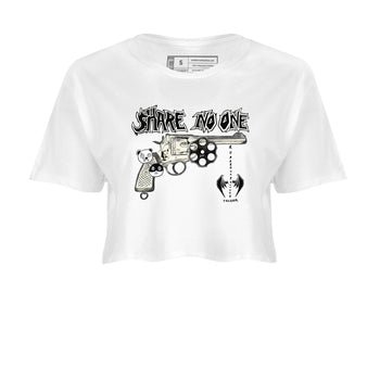 5s Sail shirt to match jordans Share No One sneaker tees Air Jordan 5 Sail SNRT Sneaker Release Tees White 2 crop length shirt