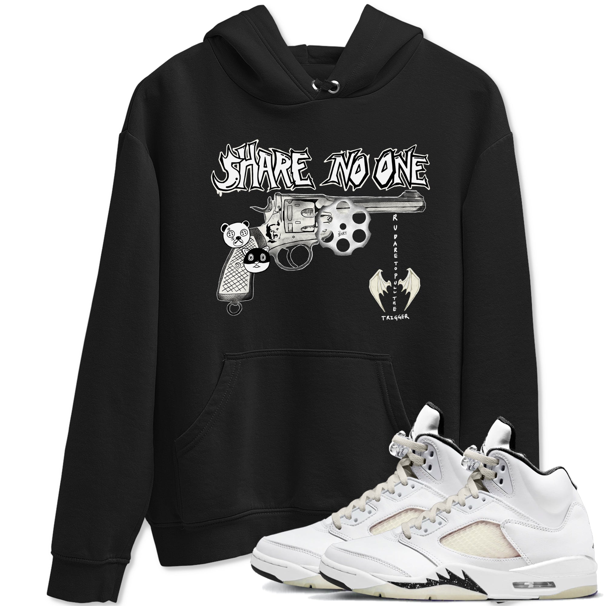 5s Sail shirt to match jordans Share No One sneaker tees Air Jordan 5 Sail SNRT Sneaker Release Tees unisex cotton Black 1 crew neck shirt