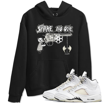 5s Sail shirt to match jordans Share No One sneaker tees Air Jordan 5 Sail SNRT Sneaker Release Tees unisex cotton Black 1 crew neck shirt