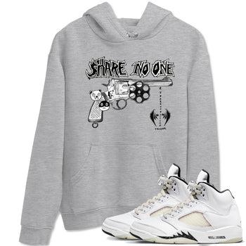 5s Sail shirt to match jordans Share No One sneaker tees Air Jordan 5 Sail SNRT Sneaker Release Tees unisex cotton Heather Grey 1 crew neck shirt