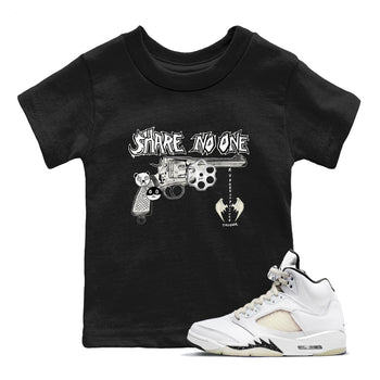 5s Sail shirt to match jordans Share No One sneaker tees Air Jordan 5 Sail SNRT sneaker release tees baby toddler Black 1 cotton Shirt