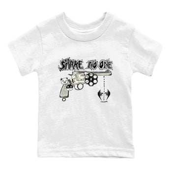 5s Sail shirt to match jordans Share No One sneaker tees Air Jordan 5 Sail SNRT sneaker release tees baby toddler White 2 cotton Shirt