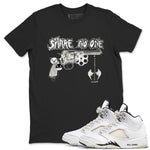 5s Sail shirt to match jordans Share No One sneaker tees Air Jordan 5 Sail SNRT Sneaker Release Tees unisex cotton Black 1 crew neck shirt
