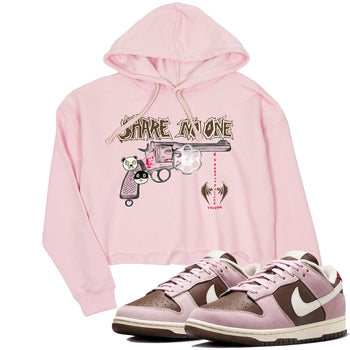 Dunk Cacao Wow And Pink foam shirts to match jordans Share No One sneaker match tees Dunk Cacao Wow And Pink foam SNRT Sneaker Tees streetwear brand Pink 1 crop tee